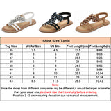 Women's Boho Rhinestone Casual Sandals Summer Beach Flip Flops Size 4.5-11.5