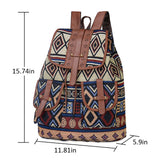 Women Vintage Backpack Handmade Knit Travel School Shoulder Bag Satchel Rucksack