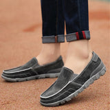 Men's Solid Color Flat Heels Casual Shoes Lightweight Slip On Holiday Round Toe