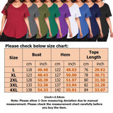 Women Casual Oversized V Neck Short Sleeves Tops T-Shirt Blouses Pullover Pocket