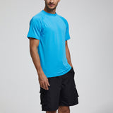 Men Short Sleeve Shirt Scuba Diving Surfing Swimwear UV Protection Swimsuit Tops