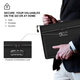 Waterproof Money Bag Fireproof Document Bag Cash Pouch Envelope Holder With Lock