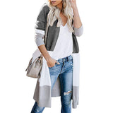 Ladies Retro Vintage Sweater Open Front Long Sleeve Classic Knit Cardigan Outwear Coat