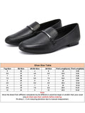 Lumento Women's Pointed Toe Loafer Leather No Slip Casual Work Flat Shoes Black Comfortable