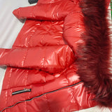 Women Winter Warm Jacket Hooded Faux Fur Collar Thick Side Pockets Comfy Coat