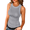 Women's Sleeveless Plain Vest Tank Tops Ladies Cami Summer Basic Blouse T-Shirt