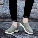 Mens Slip On Canvas Shoes Casual Loafers Walking Driving Sneakers Low Top Boat Shoe