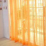 Textile 1/2X Sheer Voile Window Treatment Rod Pocket Curtain Panels for Bedroom and Living Room