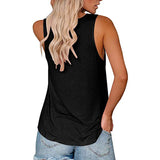 Women Stripe V-Neck Vest Tank Top Sleeveless T-Shirt Loose Pullover Blouse Tee