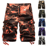 Mens Camo Cargo Shorts Pants Pockets