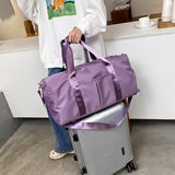 Sports Gym Travel Duffle Bag Handbag Luggage Shoulder Bag With Shoes Compartment