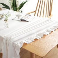 Ruffle Cotton Table Cloth Cover Rectangle Square Tablecloth Dining Wedding Decor