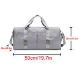 Sports Gym Travel Duffle Bag Handbag Luggage Shoulder Bag With Shoes Compartment