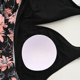 Women Plus Size Floral Swimdress Swimming Costumes Two Piece Swimwear Swimsuit for Ladies, Halterneck Bathing Suit Beachwear Push Up Padded Bra Backless Tummy Control