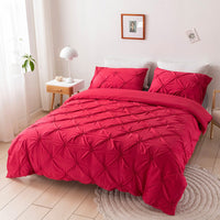 2/3Pcs Twist Flower Duvet Quilt Cover Set Queen King Size Bedding Set+Pillowcase