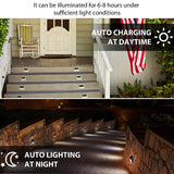 3 LED Solar Powered Stair Light Outdoor Garden Pathway Step Decking Wall Lamp