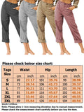 Women Ladies Solid Cotton Linen Pants Pocket Button Loose Ladies Casual Trousers