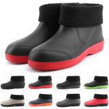 Womens Mens Waterproof Rain Boots Garden Work Slip On Ankle Booties Non Slip House Shoes