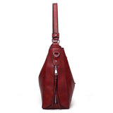 Fashion Tote Satchel Bag PU Leather Single Shoulder Crossbody Bags Large Capacity Purse Handbags with Tassels for Women