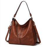 2 Pcs PU Leather Tote Bags Satchel Shoulder Bag & Purse Pouch Wallet Set Large Capacity Messenger Bags Handbag for Women