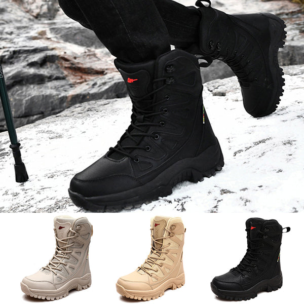 Unisex Adult Military Tactical Work Shoes Hiking Couple Combat Boots Shoes
