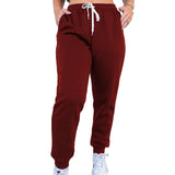 Ladies Drawstrings Trousers Lightweight Elastic Waist Casual Joggers Long Pants