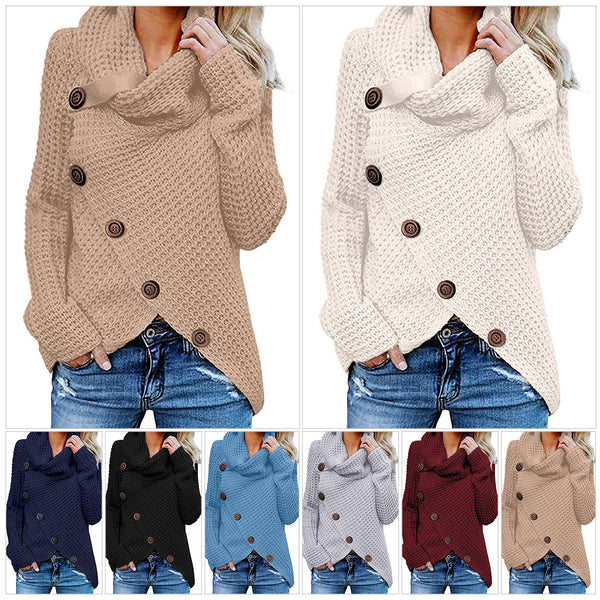 Women's Winter Warm Long Sleeve Turtleneck Knitted Sweater