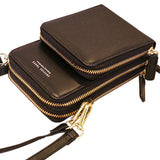 Women Small Cell Phone Case Handbag PU Leather Crossbody Shoulder Bag Wrist Strap Purse Pouch Messenger Bags with Card Slots