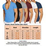 Men's Cotton Casual Short Sleeve V Neck Tops T-shirt Blouse Pullover Basic Tee