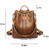 Women Handbag School Backpack Anti-Theft Waterproof Rucksack Zipper Shoulder Bag