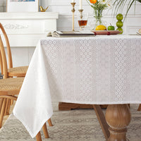 Hollow Cotton Table Cloth Cover Rectangle Square Tablecloth Kitchen Dining Decor