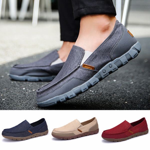 Mens Casual Shoes Lightweight Formal Office Round Toe Flat Breathable Solid Color