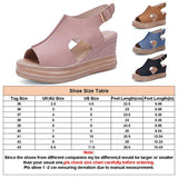 Women's Increase Height Sandals Buckle Wedge Sandal Open Toe Platform Sandals