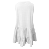 Women's Tiered Vest Tank Top Casual Loose Sleeveless Shirt Blouse Pullover Tunic