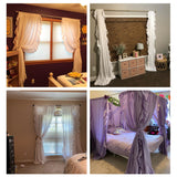 Ruffle Rod Pocket Curtain Thermal Insulated Semi Blackout Window Curtain Panels for Living Room Kids Bedroom Decor, Single Panel