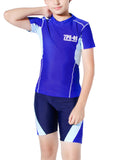 Boys Swimsuit Swimwear Short Sleeve Rash Guard Swim Tops Swim Shorts Shirt Board Swim Trunks Pants Board Shorts Boardshorts Beachwear Quick-Dry Sun Protection Casual Surfing Bathing Suit