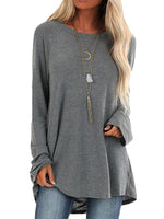 Women Ladies Long Sleeve Pullover T-shirt Loose Baggy Casual Tunic Tops
