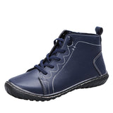 Womens Short Ankle Women's Low Heel Zipper Casual Walking Shoes