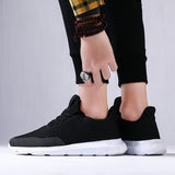 Men's Mesh Sneakers Breathable Lace up Running Athletic Walking Sport Shoes Lightweight