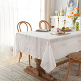 Hollow Cotton Table Cloth Cover Rectangle Square Tablecloth Kitchen Dining Decor
