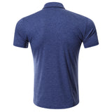 Men's Solid Color Short Sleeve Polo Shirt Casual Tops Blouse Pullover Sweatshirt