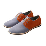 Men's Oxfords Lace Up Casual Boat Shoes Genuine Leather Shoes Breathable Loafers
