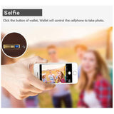 Anti-Lost Wallet GPS Locator Purse Alarm Cowhide Leather Card Holder Bluetooth