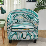 2Pcs Tub Club Chair Cover Elastic Slipcover + Cushion Cover Furniture Protector