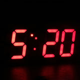 Modern LED Digital Clock 3D LED Night Light Digital Wall Clock Desk Alarm Clock Wake Up Digital Clock with Temperature Display, Snooze