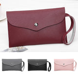 Women PU Leather Wristband Wallet Clutch Bag Phone Holder Zip Coin Purse Handbag