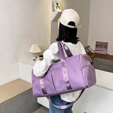Sports Gym Travel Duffle Bag Handbag Luggage Shoulder Bag With Shoes Compartment