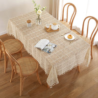 Lace Tassels Table Cloth Cover Rectangle Square Tablecloth Wedding Dining Decor