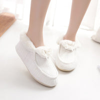 Women Slip On Round Toe Slipper Closed Heel Winter Boots Keep Warm Slipper