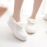 Women Slip On Round Toe Slipper Closed Heel Winter Boots Keep Warm Slipper